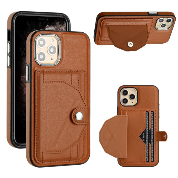 Shockproof Leather Phone Case with Card Holder, For iPhone 12 Pro Max, For iPhone 11, For iPhone 11 Pro, For iPhone 11 Pro Max