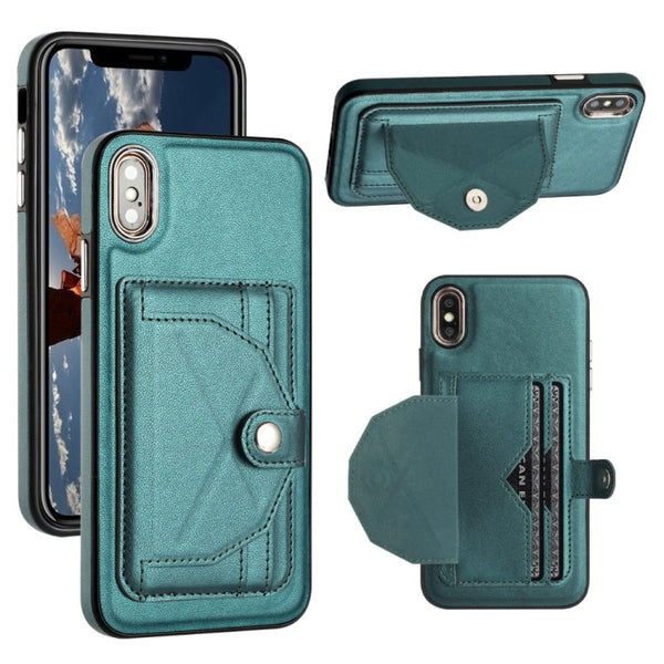 Shockproof Leather Phone Case with Card Holder, For iPhone XS Max, For iPhone XR, For iPhone X / XS, For iPhone SE 2022/SE 2020/6/7/8