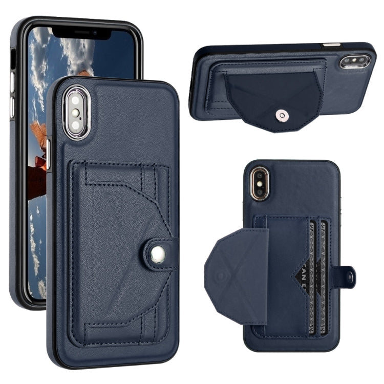 Shockproof Leather Phone Case with Card Holder, For iPhone XS Max, For iPhone XR, For iPhone X / XS, For iPhone SE 2022/SE 2020/6/7/8