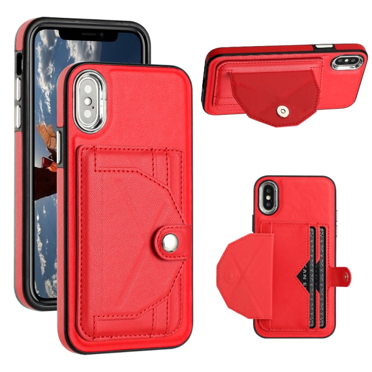 Shockproof Leather Phone Case with Card Holder, For iPhone XS Max, For iPhone XR, For iPhone X / XS, For iPhone SE 2022/SE 2020/6/7/8