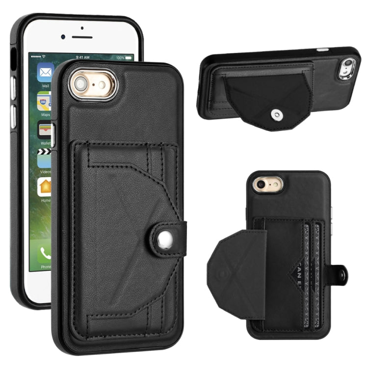 Shockproof Leather Phone Case with Card Holder, For iPhone XS Max, For iPhone XR, For iPhone X / XS, For iPhone SE 2022/SE 2020/6/7/8