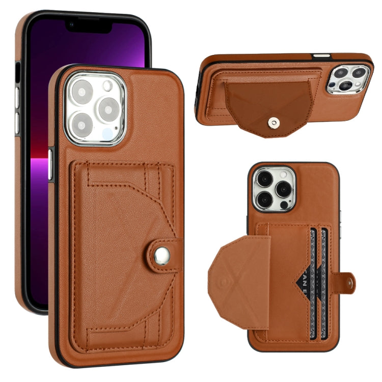 Shockproof Leather Phone Case with Card Holder, For iPhone 15 Pro Max, For iPhone 14, For iPhone 14 Plus, For iPhone 15 Pro