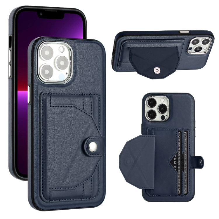 Shockproof Leather Phone Case with Card Holder, For iPhone 15 Pro Max, For iPhone 14, For iPhone 14 Plus, For iPhone 15 Pro