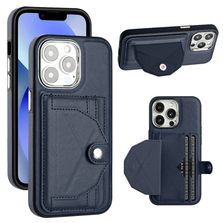 Shockproof Leather Phone Case with Card Holder, For iPhone 15 Pro Max, For iPhone 14, For iPhone 14 Plus, For iPhone 15 Pro