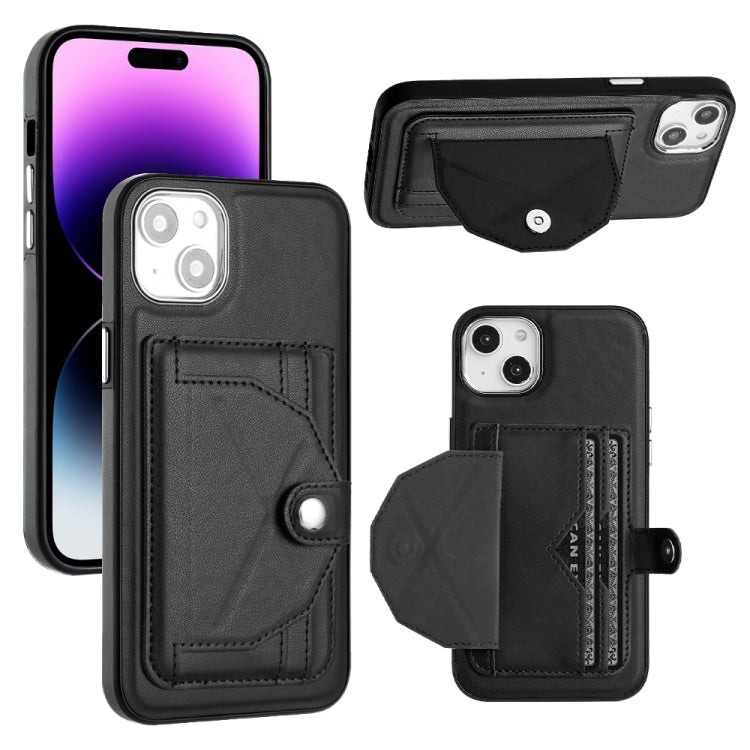 Shockproof Leather Phone Case with Card Holder, For iPhone 15 Plus, For iPhone 14 Pro, For iPhone 15, For iPhone 14 Pro Max