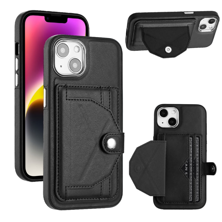 Shockproof Leather Phone Case with Card Holder, For iPhone 15 Plus, For iPhone 14 Pro, For iPhone 15, For iPhone 14 Pro Max
