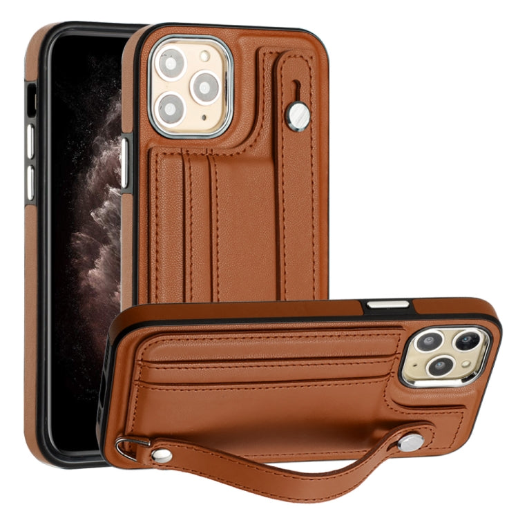 Shockproof Leather Phone Case with Wrist Strap, For iPhone 12 Pro Max, For iPhone 11, For iPhone 11 Pro, For iPhone 11 Pro Max