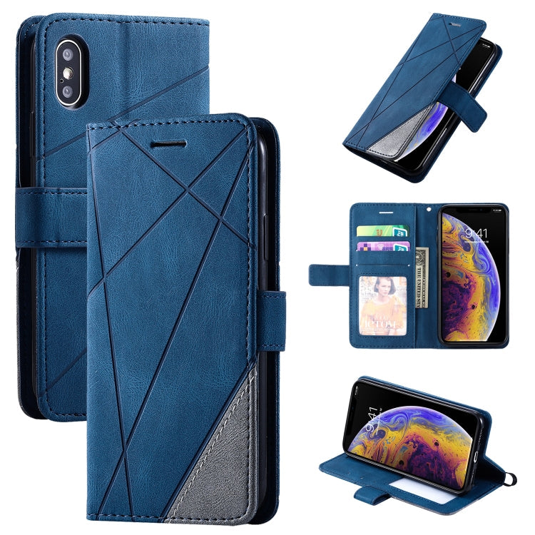 Skin Feel Splicing Horizontal Flip Leather Case with Holder & Card Slots & Wallet & Photo Frame, For iPhone XS / X, For iPhone 11, For iPhone 11 Pro, For iPhone 11 Pro Max