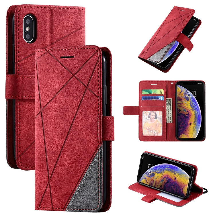 Skin Feel Splicing Horizontal Flip Leather Case with Holder & Card Slots & Wallet & Photo Frame, For iPhone XS / X, For iPhone 11, For iPhone 11 Pro, For iPhone 11 Pro Max