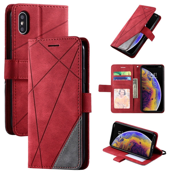 Skin Feel Splicing Horizontal Flip Leather Case with Holder & Card Slots & Wallet & Photo Frame, For iPhone XS / X, For iPhone 11, For iPhone 11 Pro, For iPhone 11 Pro Max