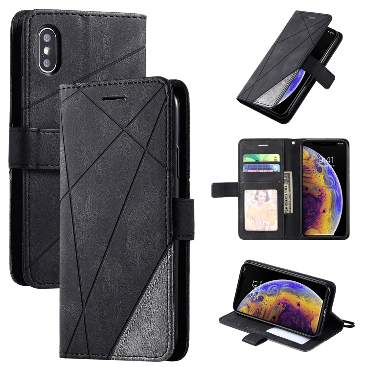 Skin Feel Splicing Horizontal Flip Leather Case with Holder & Card Slots & Wallet & Photo Frame, For iPhone XS / X, For iPhone 11, For iPhone 11 Pro, For iPhone 11 Pro Max