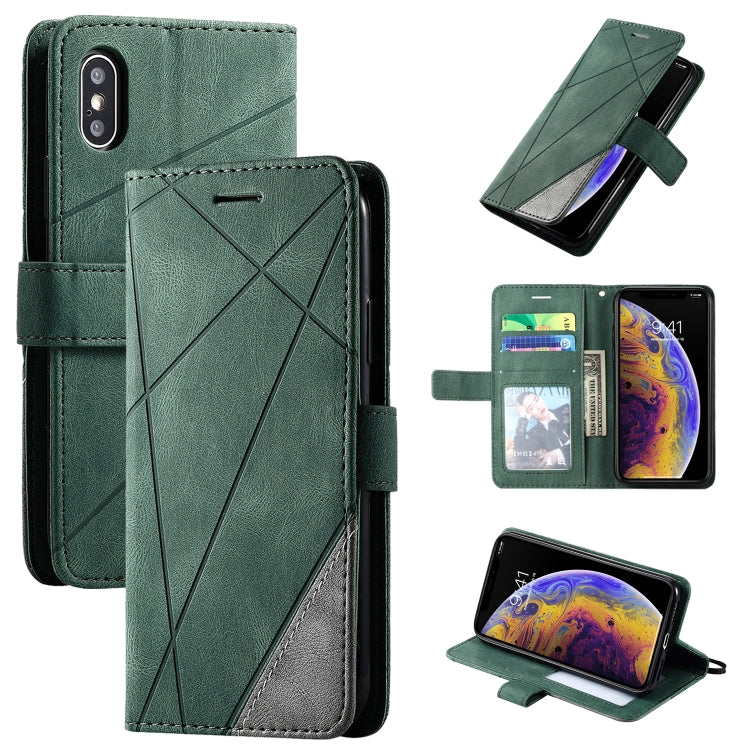 Skin Feel Splicing Horizontal Flip Leather Case with Holder & Card Slots & Wallet & Photo Frame, For iPhone XS / X, For iPhone 11, For iPhone 11 Pro, For iPhone 11 Pro Max