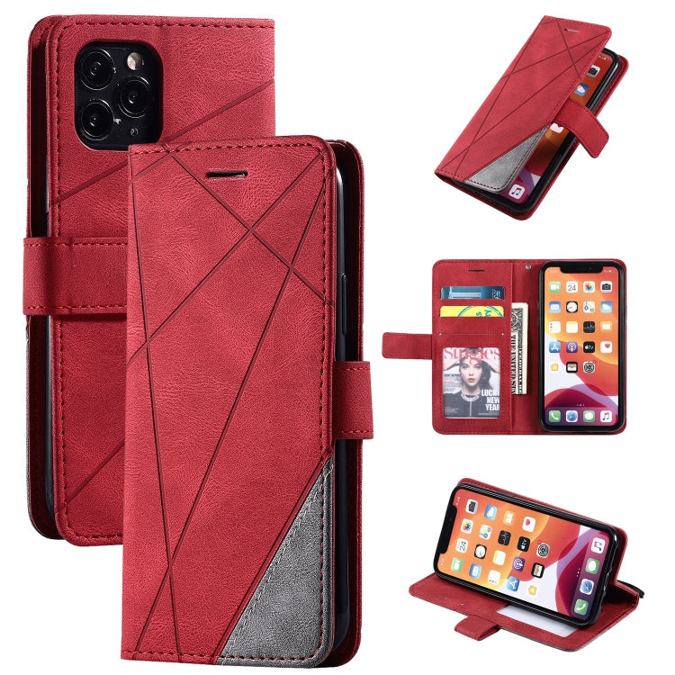 Skin Feel Splicing Horizontal Flip Leather Case with Holder & Card Slots & Wallet & Photo Frame, For iPhone XS / X, For iPhone 11, For iPhone 11 Pro, For iPhone 11 Pro Max
