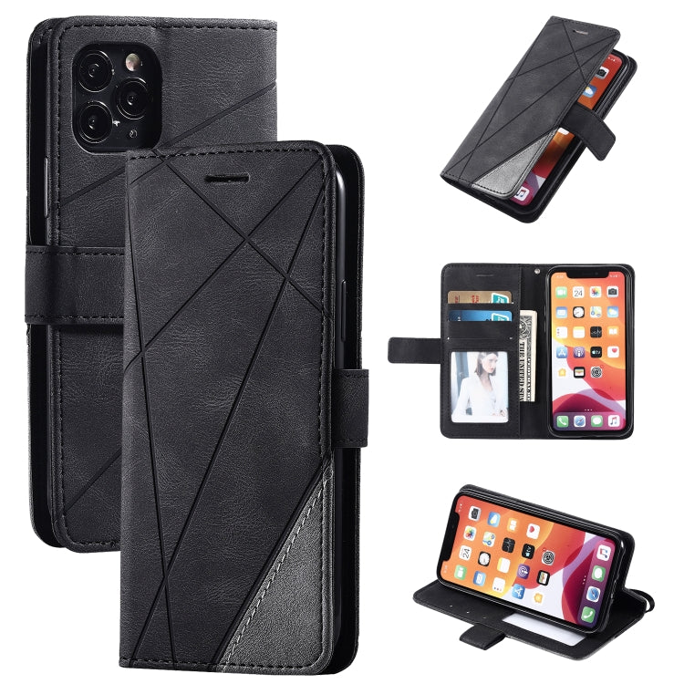 Skin Feel Splicing Horizontal Flip Leather Case with Holder & Card Slots & Wallet & Photo Frame, For iPhone XS / X, For iPhone 11, For iPhone 11 Pro, For iPhone 11 Pro Max