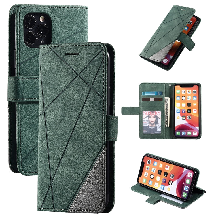 Skin Feel Splicing Horizontal Flip Leather Case with Holder & Card Slots & Wallet & Photo Frame, For iPhone XS / X, For iPhone 11, For iPhone 11 Pro, For iPhone 11 Pro Max