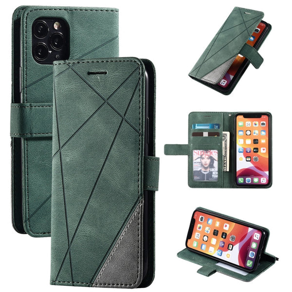 Skin Feel Splicing Horizontal Flip Leather Case with Holder & Card Slots & Wallet & Photo Frame, For iPhone XS / X, For iPhone 11, For iPhone 11 Pro, For iPhone 11 Pro Max