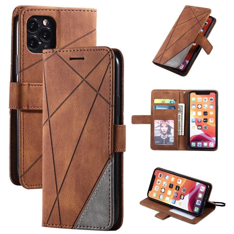 Skin Feel Splicing Horizontal Flip Leather Case with Holder & Card Slots & Wallet & Photo Frame, For iPhone XS / X, For iPhone 11, For iPhone 11 Pro, For iPhone 11 Pro Max