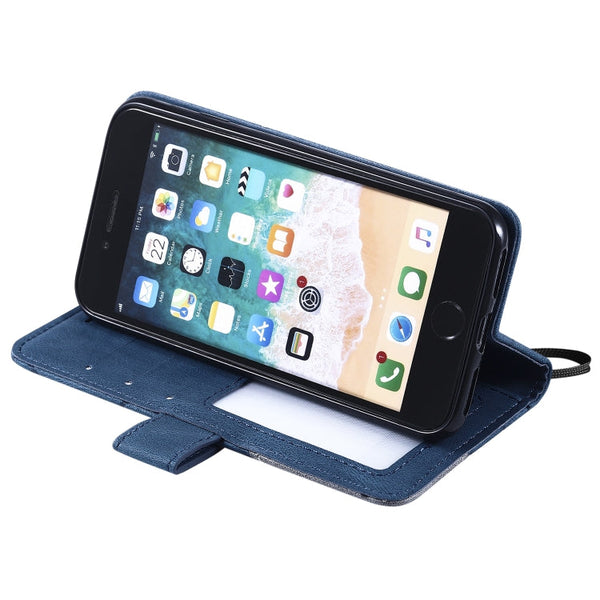 Skin Feel Splicing Horizontal Flip Leather Case with Holder & Card Slots & Wallet & Photo Frame, For iPhone SE 2022 / SE 2020 / 8 / 7, For Xiaomi Redmi Note 8, For Xiaomi Redmi Note 8 Pro