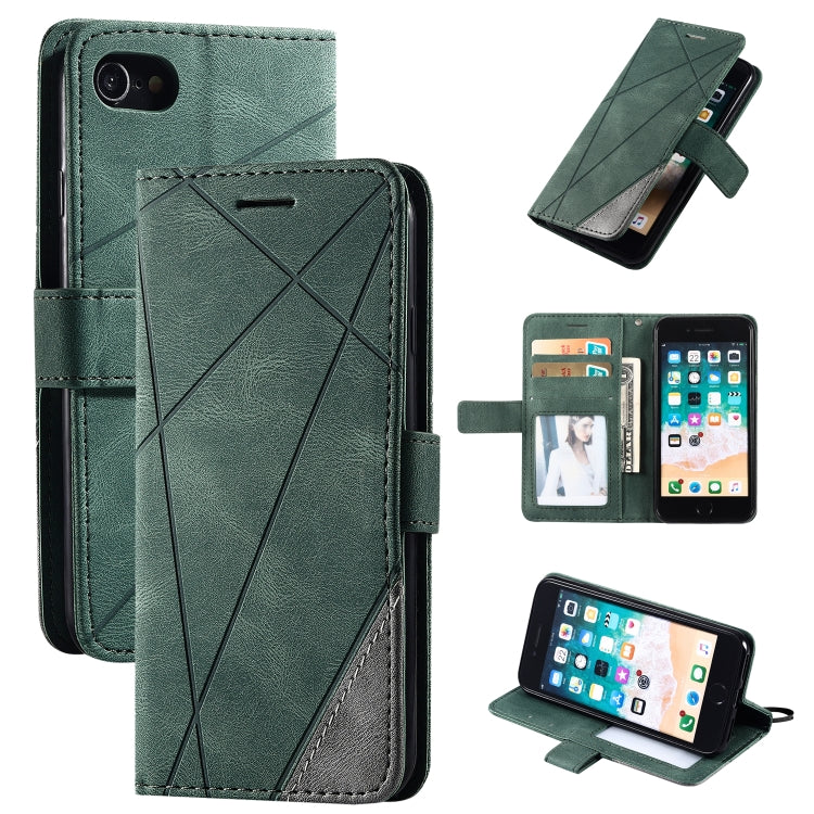 Skin Feel Splicing Horizontal Flip Leather Case with Holder & Card Slots & Wallet & Photo Frame, For iPhone SE 2022 / SE 2020 / 8 / 7, For Xiaomi Redmi Note 8, For Xiaomi Redmi Note 8 Pro