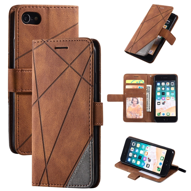 Skin Feel Splicing Horizontal Flip Leather Case with Holder & Card Slots & Wallet & Photo Frame, For iPhone SE 2022 / SE 2020 / 8 / 7, For Xiaomi Redmi Note 8, For Xiaomi Redmi Note 8 Pro
