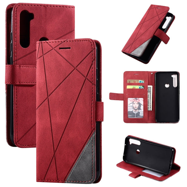 Skin Feel Splicing Horizontal Flip Leather Case with Holder & Card Slots & Wallet & Photo Frame, For iPhone SE 2022 / SE 2020 / 8 / 7, For Xiaomi Redmi Note 8, For Xiaomi Redmi Note 8 Pro