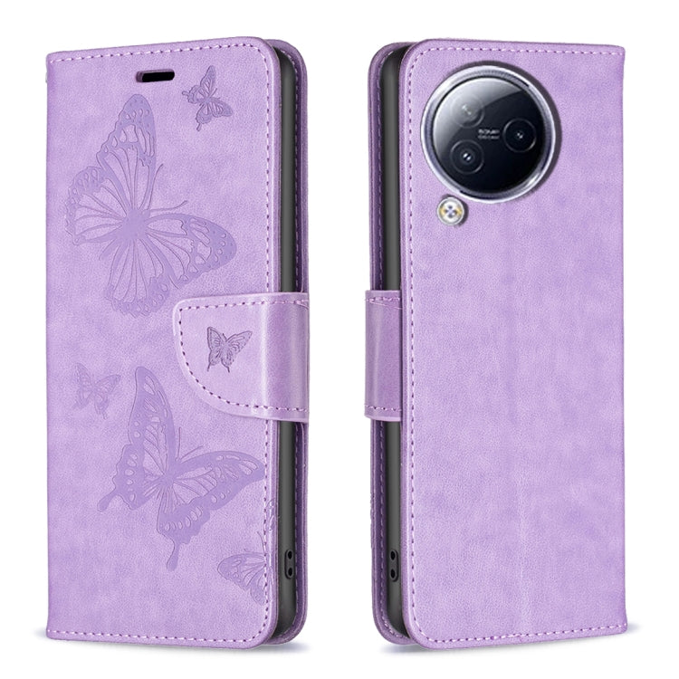 Two Butterflies Embossing Leather Phone Case, For Xiaomi Poco F5 5G / Redmi Note 12 Turbo, For Xiaomi Redmi Note 12S 4G / Note 11, For Xiaomi Civi 3 5G