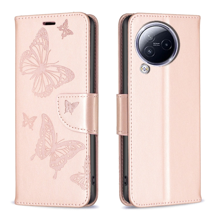 Two Butterflies Embossing Leather Phone Case, For Xiaomi Poco F5 5G / Redmi Note 12 Turbo, For Xiaomi Redmi Note 12S 4G / Note 11, For Xiaomi Civi 3 5G