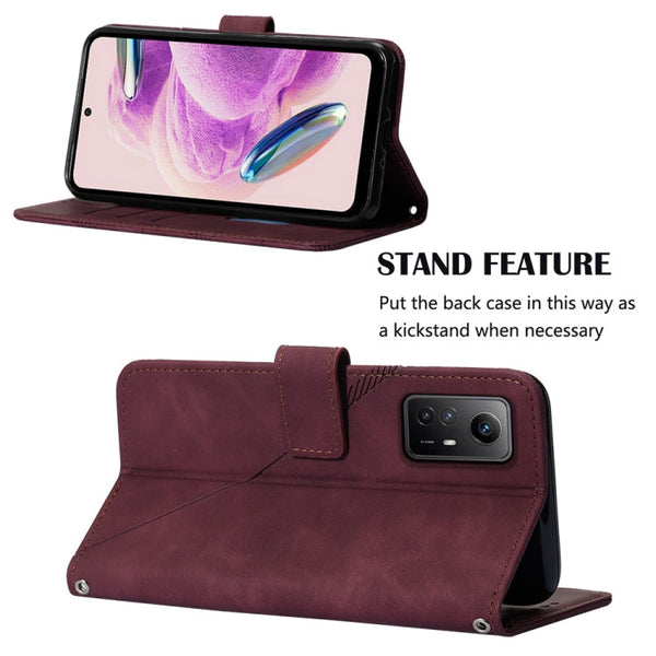 Crossbody 3D Embossed Flip Leather Phone Case