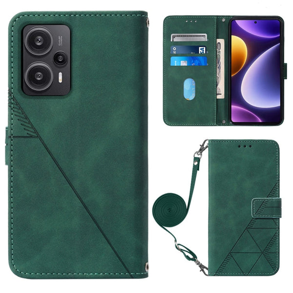 Crossbody 3D Embossed Flip Leather Phone Case