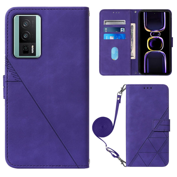 Crossbody 3D Embossed Flip Leather Phone Case