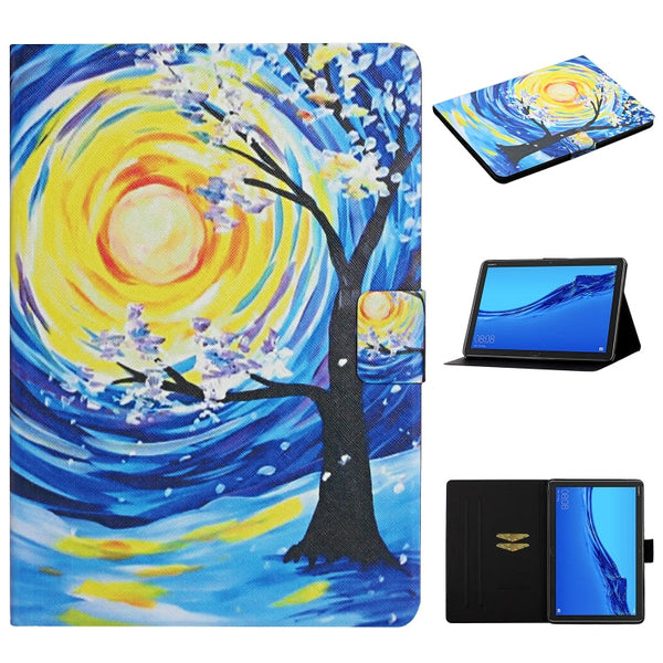 Colored Drawing Pattern Horizontal Flip Leather Case with Holder & Card Slots & Sleep / Wake-up Function