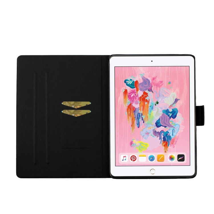Colored Drawing Pattern Horizontal Flip Leather Case with Holder & Card Slots & Sleep / Wake-up Function