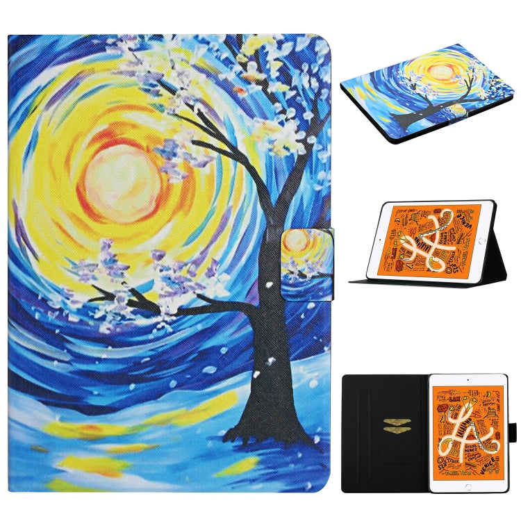 Colored Drawing Pattern Horizontal Flip Leather Case with Holder & Card Slots & Sleep / Wake-up Function