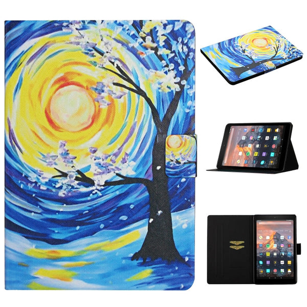 Colored Drawing Pattern Horizontal Flip Leather Case with Holder & Card Slots & Sleep / Wake-up Function