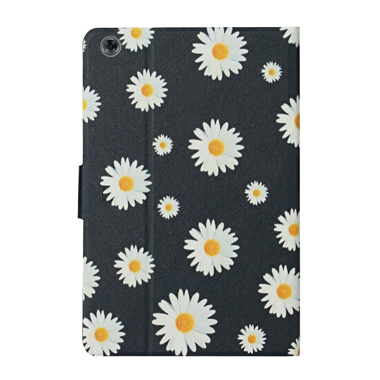 Flower Pattern Horizontal Flip Leather Case with Card Slots & Holder