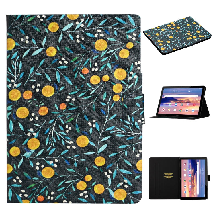 Flower Pattern Horizontal Flip Leather Case with Card Slots & Holder