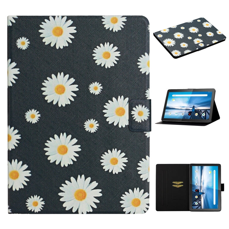 Flower Pattern Horizontal Flip Leather Case with Card Slots & Holder