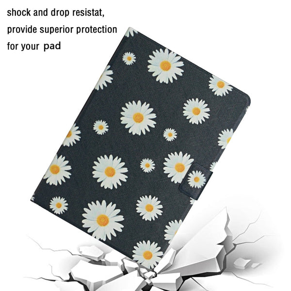 Flower Pattern Horizontal Flip Leather Case with Card Slots & Holder