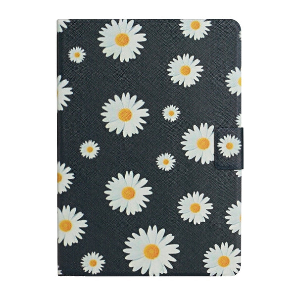 Flower Pattern Horizontal Flip Leather Case with Card Slots & Holder