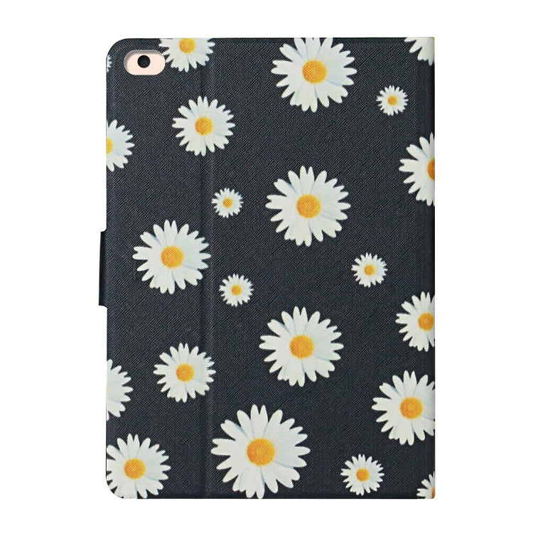 Flower Pattern Horizontal Flip Leather Case with Card Slots & Holder