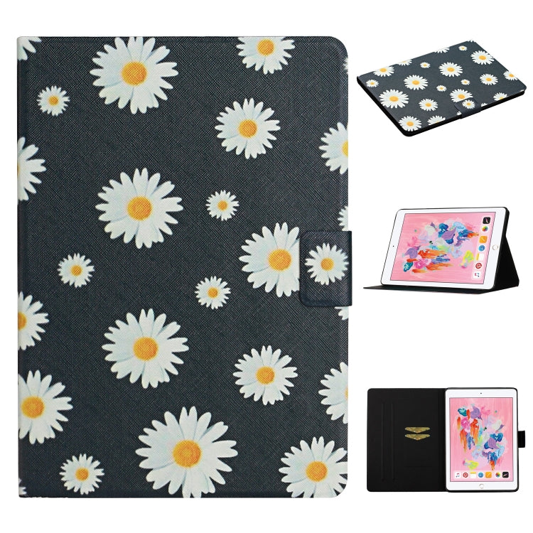 Flower Pattern Horizontal Flip Leather Case with Card Slots & Holder