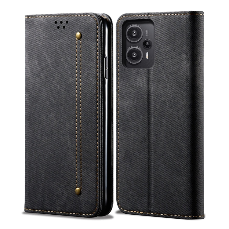 Denim Texture Casual Style Flip Leather Phone Case, For Xiaomi Redmi Note 12 Turbo / Poco F5