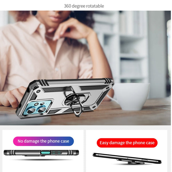 Shockproof TPU + PC Phone Case with Holder