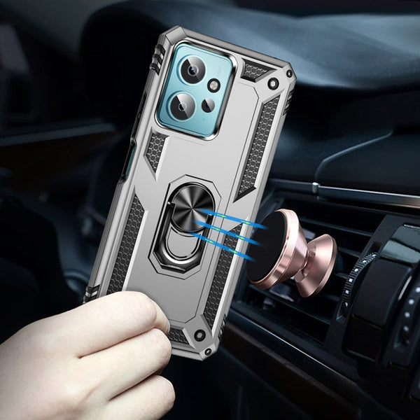 Shockproof TPU + PC Phone Case with Holder