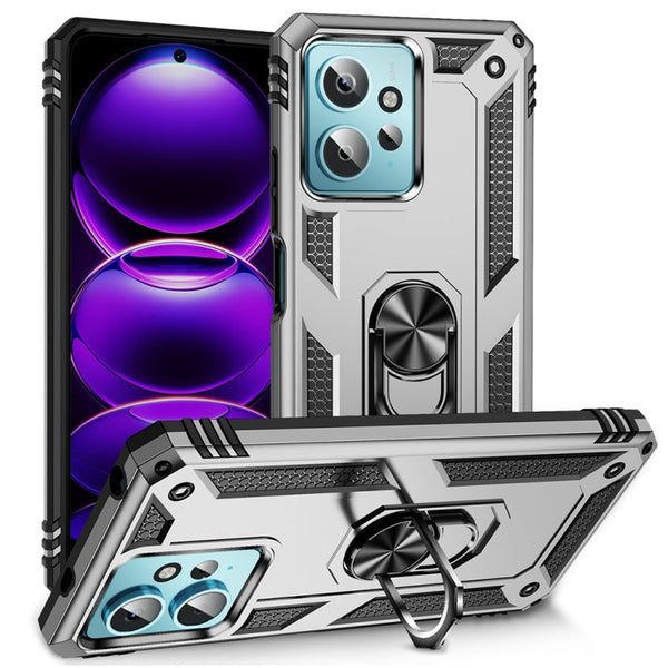 Shockproof TPU + PC Phone Case with Holder