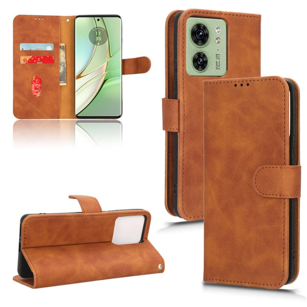 Skin Feel Magnetic Flip Leather Phone Case