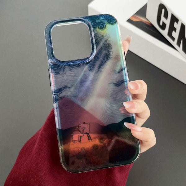 Dual-sided Lamination Oil Painting IMD Phone Case, For iPhone 11