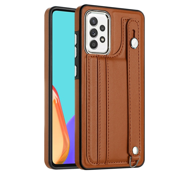 Shockproof Leather Phone Case with Wrist Strap
