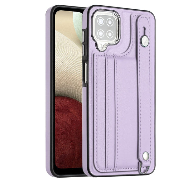 Shockproof Leather Phone Case with Wrist Strap