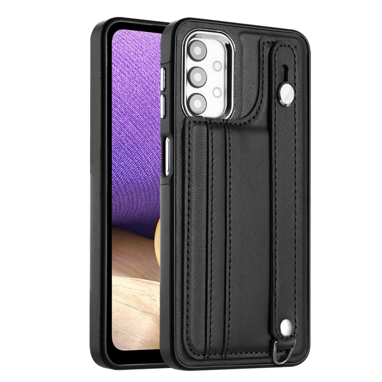 Shockproof Leather Phone Case with Wrist Strap